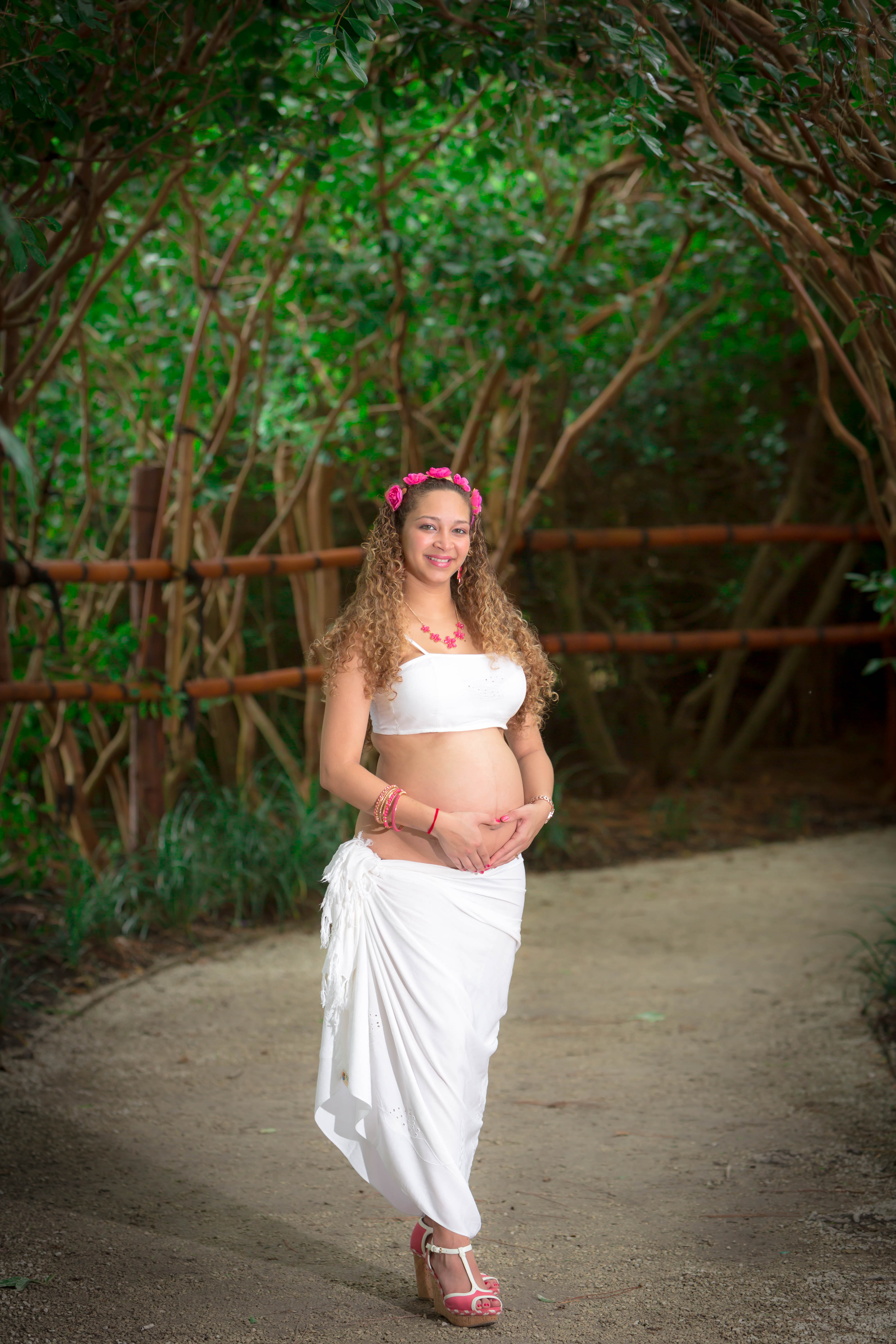 Alfredo Valentine Couture Bridal Photography Maternity Session at Morikami Japanese Gardens in Delray Beach, Florida