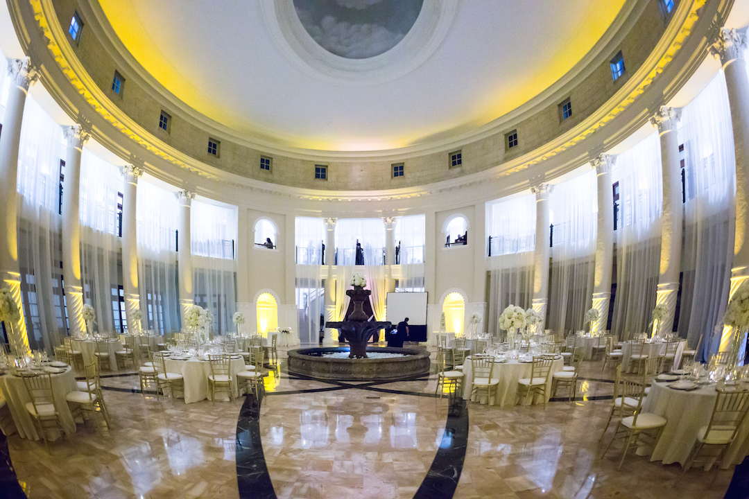 Westin Colonnade Coral Gables Wedding Reception hall in Westin Colonnades by Alfredo Valentine Couture Bridal Photography